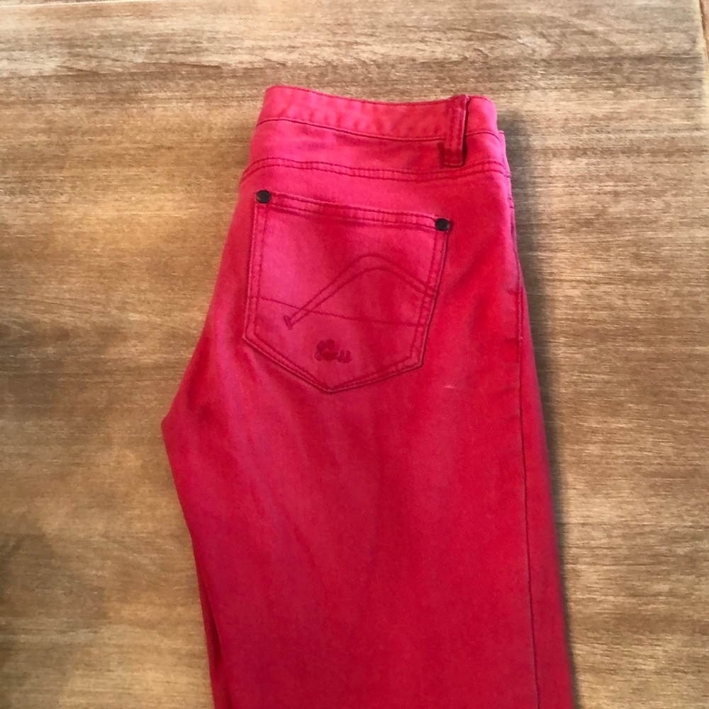 Red guess jeans